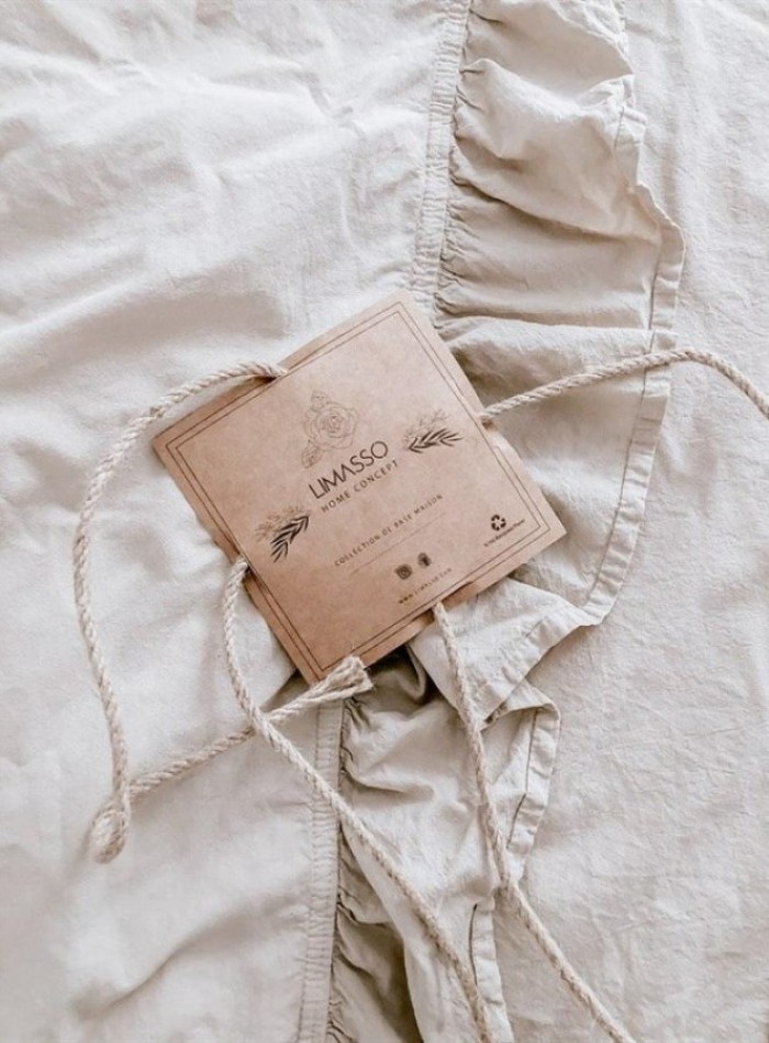 Эксклюзивное постельное белье Limasso Oxford Tan 200x220 из вареного хлопка — изображение 2
