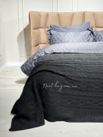 В'язаний плед Diamond Bargello 220х240 Antracit Туреччина - Зображення 8