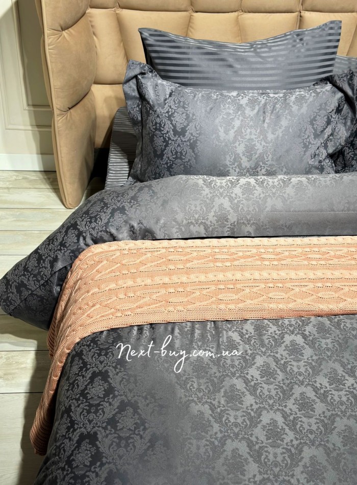 В'язаний плед Diamond Bargello 220х240 Pudra Туреччина - Зображення 5