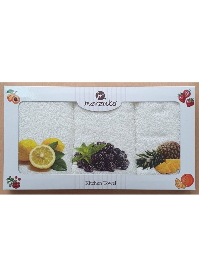 Набор кухонных полотенец Merzuka Berries and fruits 3шт. 30х50 — изображение 5