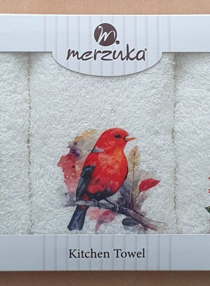Набор кухонных полотенец Merzuka Birds 3шт. 30х50 — изображение 4