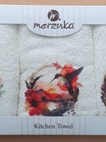 Набор кухонных полотенец Merzuka Birds in nature 3шт. 30х50 — изображение 2
