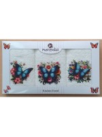 Набор кухонных полотенец Merzuka Blue butterfly 3шт. 30х50 — изображение 5