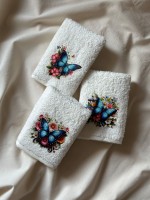 Набор кухонных полотенец Merzuka Blue butterfly 3шт. 30х50