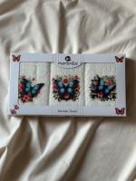 Набор кухонных полотенец Merzuka Blue butterfly 3шт. 30х50 — изображение 2