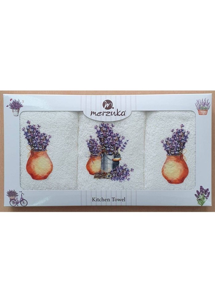Набор кухонных полотенец Merzuka Bouquets of lavender 3шт. 30х50 — изображение 5