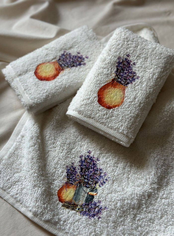 Набор кухонных полотенец Merzuka Bouquets of lavender 3шт. 30х50 — изображение 3