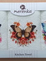 Набор кухонных полотенец Merzuka Butterflies on bouquets 3шт. 30х50 — изображение 2