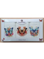 Набор кухонных полотенец Merzuka Butterflies on bouquets 3шт. 30х50