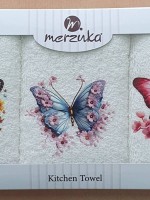 Набор кухонных полотенец Merzuka Butterflies are bright 3шт. 30х50 — изображение 2