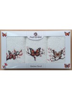 Набор кухонных полотенец Merzuka Butterflies on branches 3шт. 30х50 — изображение 5