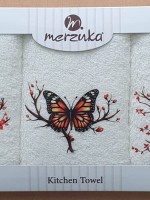 Набор кухонных полотенец Merzuka Butterflies on branches 3шт. 30х50 — изображение 4