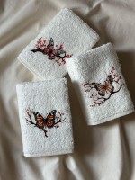 Набор кухонных полотенец Merzuka Butterflies on branches 3шт. 30х50