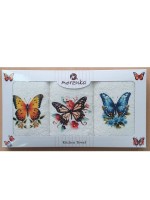 Набор кухонных полотенец Merzuka Butterfly in flowers 3шт. 30х50
