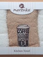 Набор кухонных полотенец Merzuka Coffee drinks 3шт. 30х50 — изображение 4