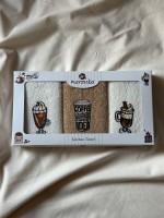 Набор кухонных полотенец Merzuka Coffee drinks 3шт. 30х50 — изображение 2