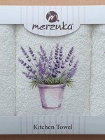 Набор кухонных полотенец Merzuka Garden lavender 3шт. 30х50 — изображение 2