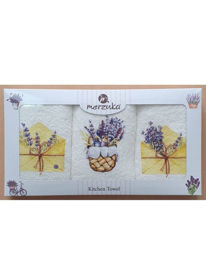 Набор кухонных полотенец Merzuka Lavender gift 3шт. 30х50 — изображение 4