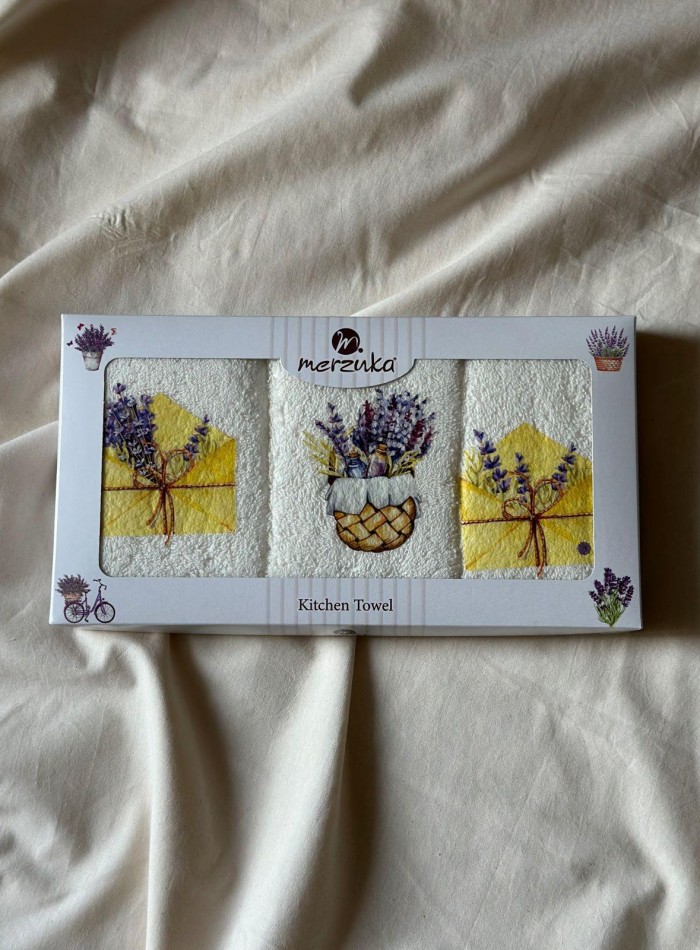 Набор кухонных полотенец Merzuka Lavender gift 3шт. 30х50 — изображение 2