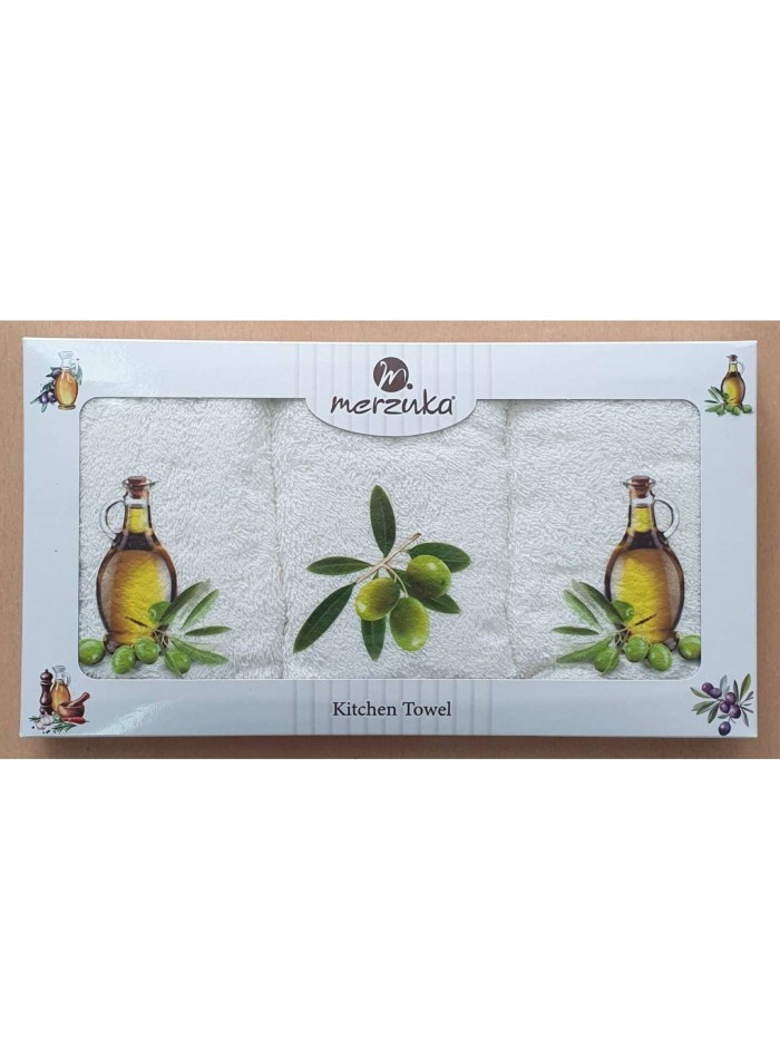 Набор кухонных полотенец Merzuka Olive 3шт. 30х50 — изображение 5