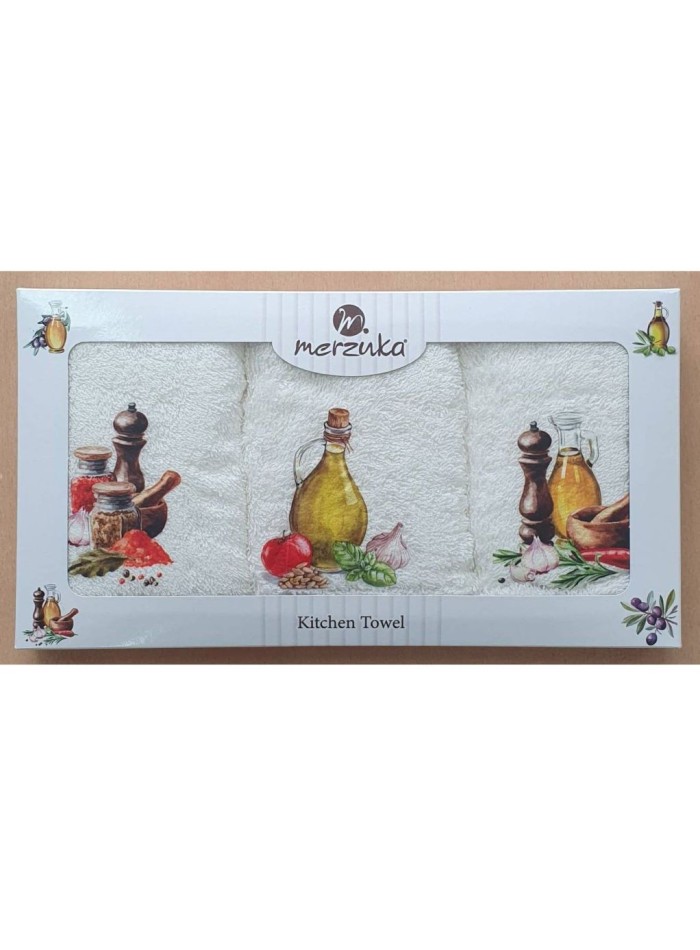 Набор кухонных полотенец Merzuka Spices with oil 3шт. 30х50 — изображение 5