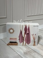 Набор хлопковых полотенец Maison D'or Garden Rose anthracite 3шт — изображение 5