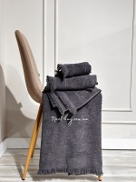 Набор хлопковых полотенец Maison D'or New Flora antracite 3шт