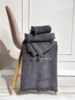 Набор хлопковых полотенец Maison D'or New Flora antracite 3шт — изображение 3