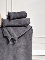 Набор хлопковых полотенец Maison D'or New Flora antracite 3шт — изображение 4