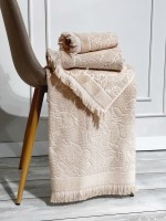 Набор хлопковых полотенец Maison D'or New Flora beige 3шт — изображение 6
