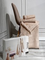 Набор хлопковых полотенец Maison D'or New Flora beige 3шт — изображение 4