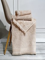 Набор хлопковых полотенец Maison D'or New Flora beige 3шт — изображение 3