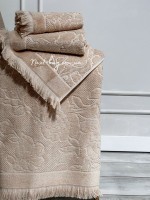 Набор хлопковых полотенец Maison D'or New Flora beige 3шт — изображение 2