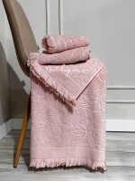 Набор хлопковых полотенец Maison D'or New Flora rosa 3шт — изображение 3