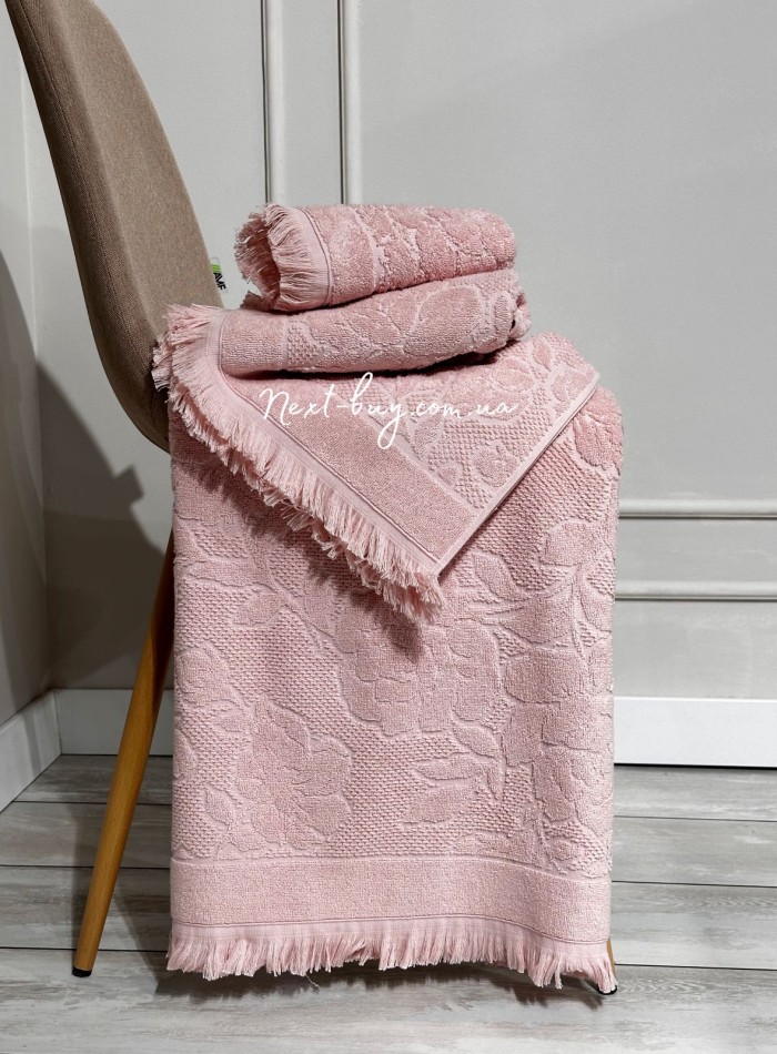 Набор хлопковых полотенец Maison D'or New Flora rosa 3шт — изображение 3