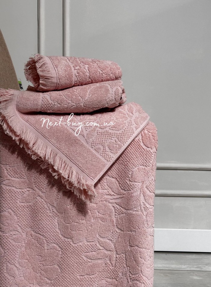 Набор хлопковых полотенец Maison D'or New Flora rosa 3шт — изображение 2
