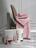 Набор хлопковых полотенец Maison D'or New Flora rosa 3шт — изображение 4
