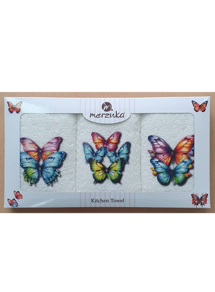 Набор кухонных полотенец Merzuka Butterflies 3шт. 30х50 — изображение 5