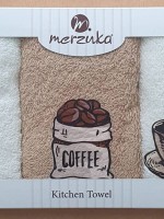 Набір кухонних рушників Merzuka Coffee 3шт. 30х50см - Зображення 2