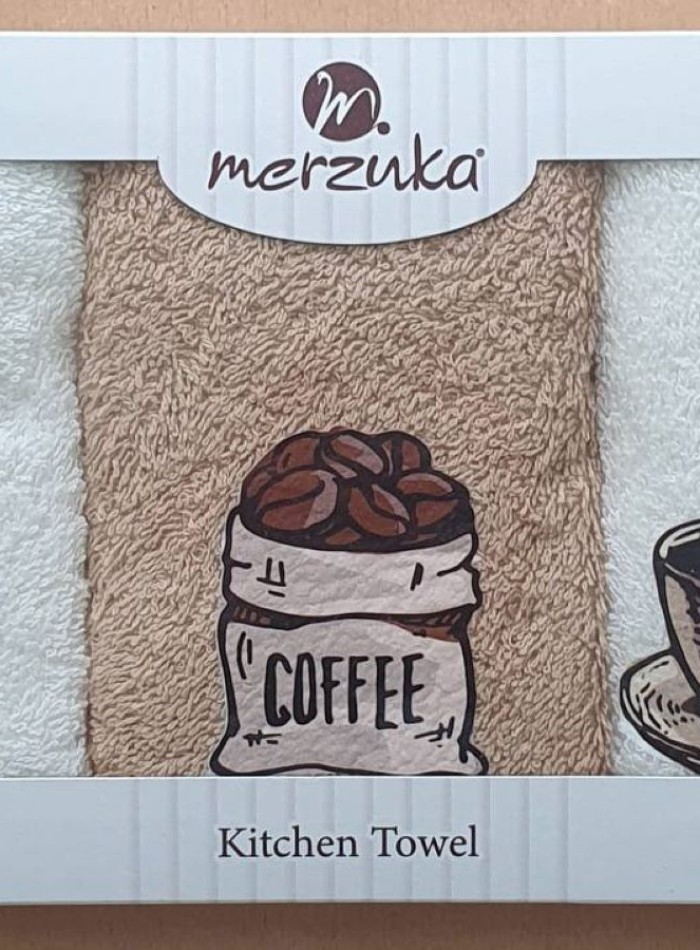 Набір кухонних рушників Merzuka Coffee 3шт. 30х50см - Зображення 2