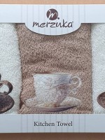Набір кухонних рушників Merzuka Cups of coffee 3шт. 30х50 - Зображення 4