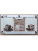 Набір кухонних рушників Merzuka Cups of coffee 3шт. 30х50 - Зображення 5