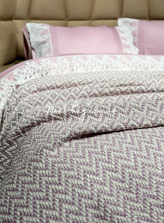 Легкий плед-піке Maison D'or Paris Missoma lilac 220х240 - Зображення 3