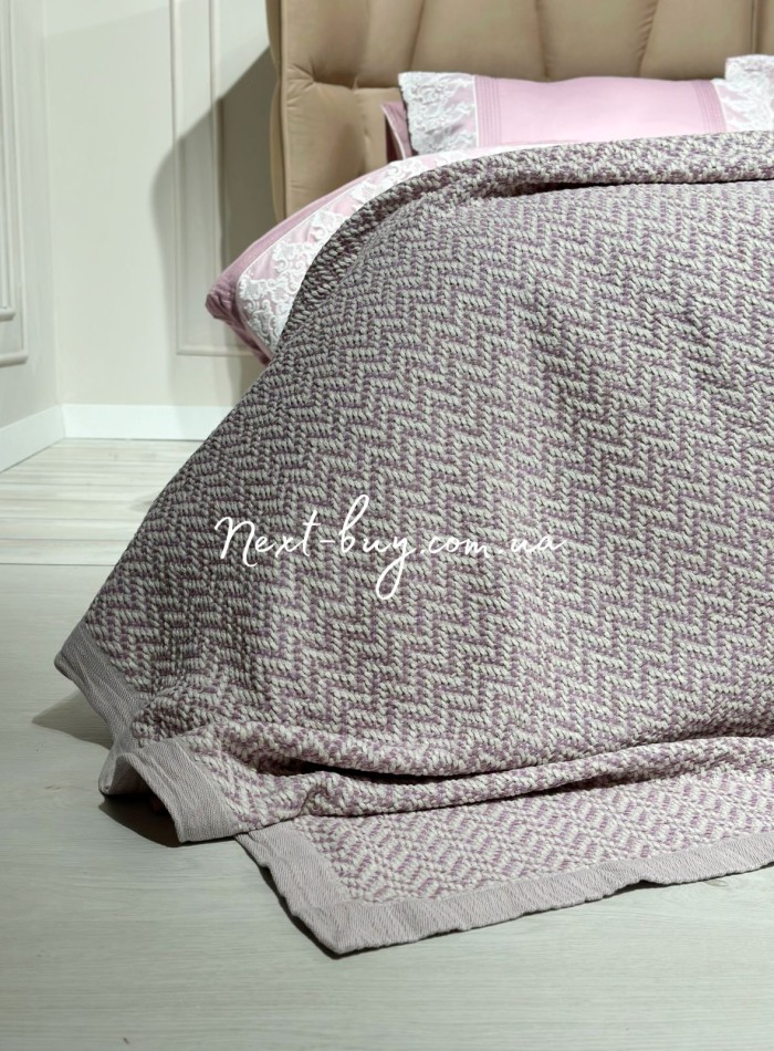 Легкий плед-піке Maison D'or Paris Missoma lilac 220х240 - Зображення 5