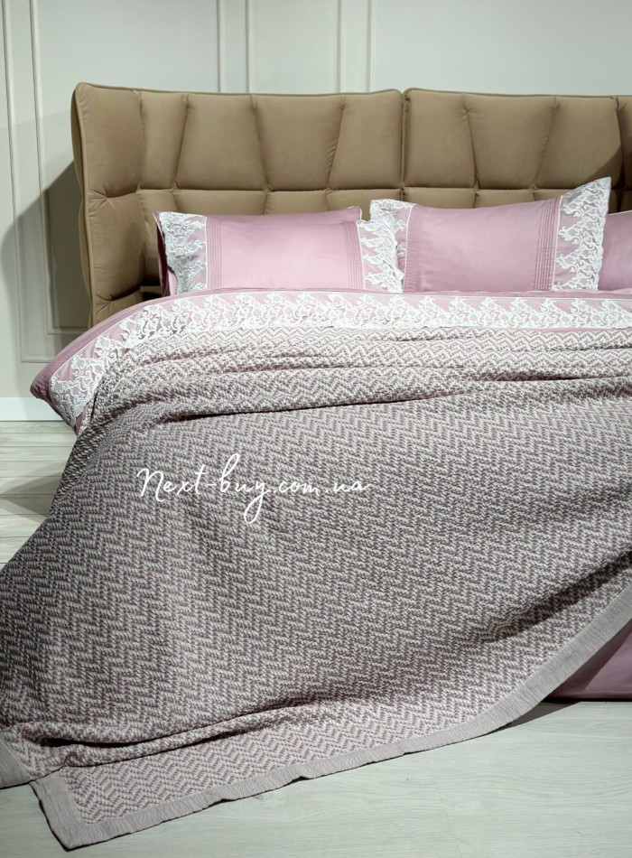 Легкий плед-піке Maison D'or Paris Missoma lilac 220х240 - Зображення 8