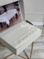 Скатертина для столу Diamond JUTE krem 160*260 - Зображення 2