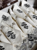 Лляна скатертина для столу Irmak V1 Set 160х220 з серветками 8 шт. Туреччина - Зображення 3