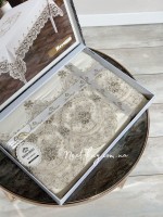 Скатертина для столу Meva krem з мереживом 160х220 Туреччина - Зображення 3