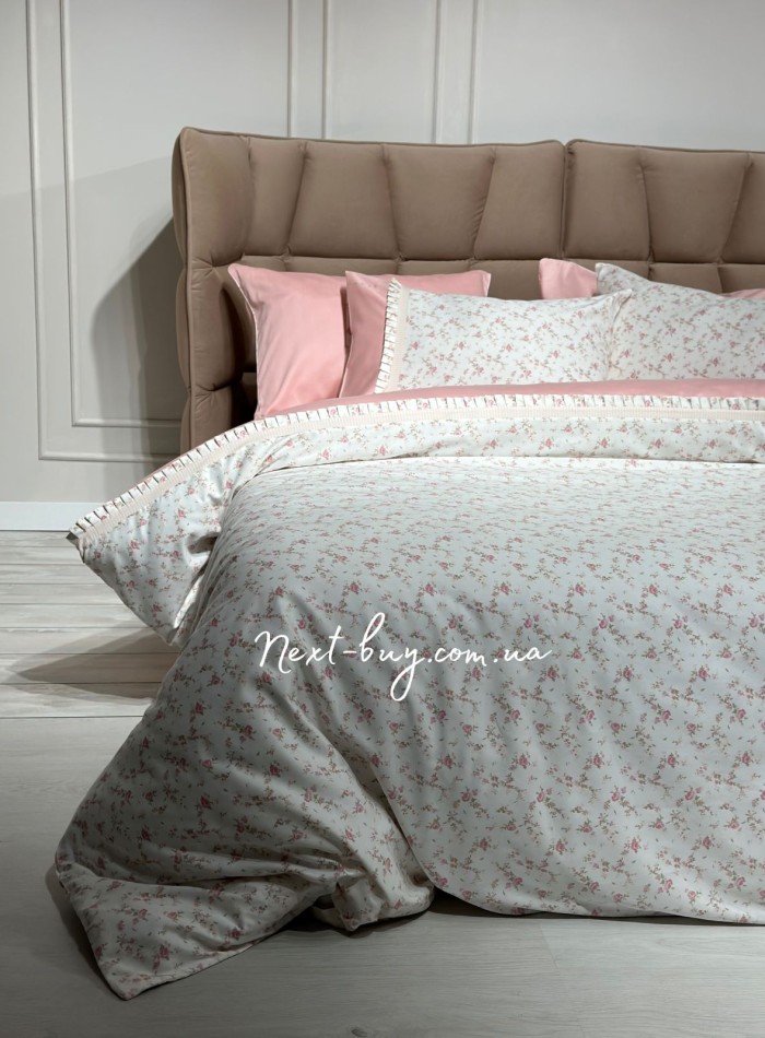 Постельное белье Maison D'or Roses rose 200x220см сатин со стразами — изображение 3