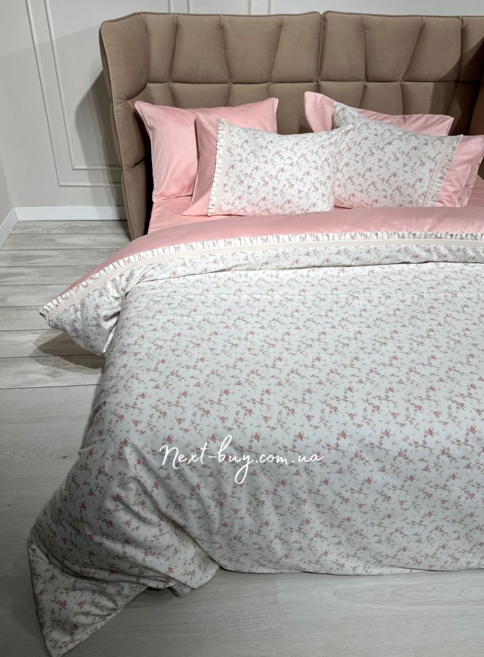 Постельное белье Maison D'or Roses rose 200x220см сатин со стразами — изображение 2